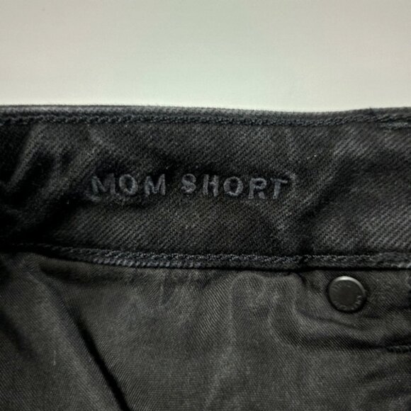 American Eagle Outfitters Women's Black Denim Mom Shorts High Waist Stretch Sz 4 - Picture 10 of 16